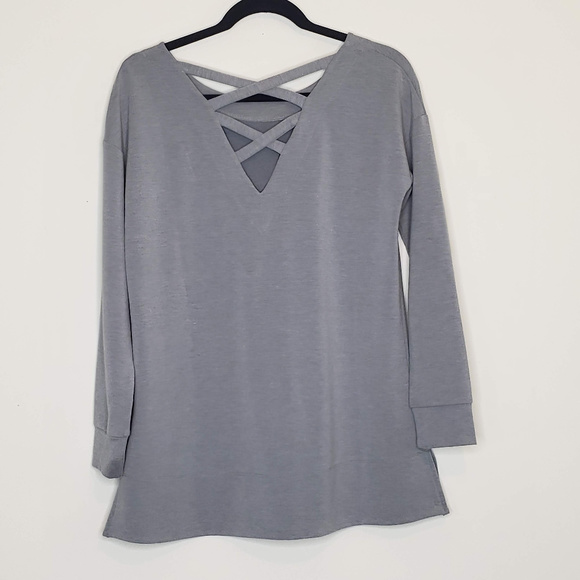 Zeroxposur gray lightweight sweatshirt top - Picture 1 of 4